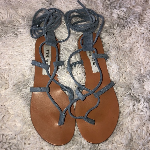 Steve Madden Shoes - STEVE MADDEN JEAN BLUE LACE UP SANDALS